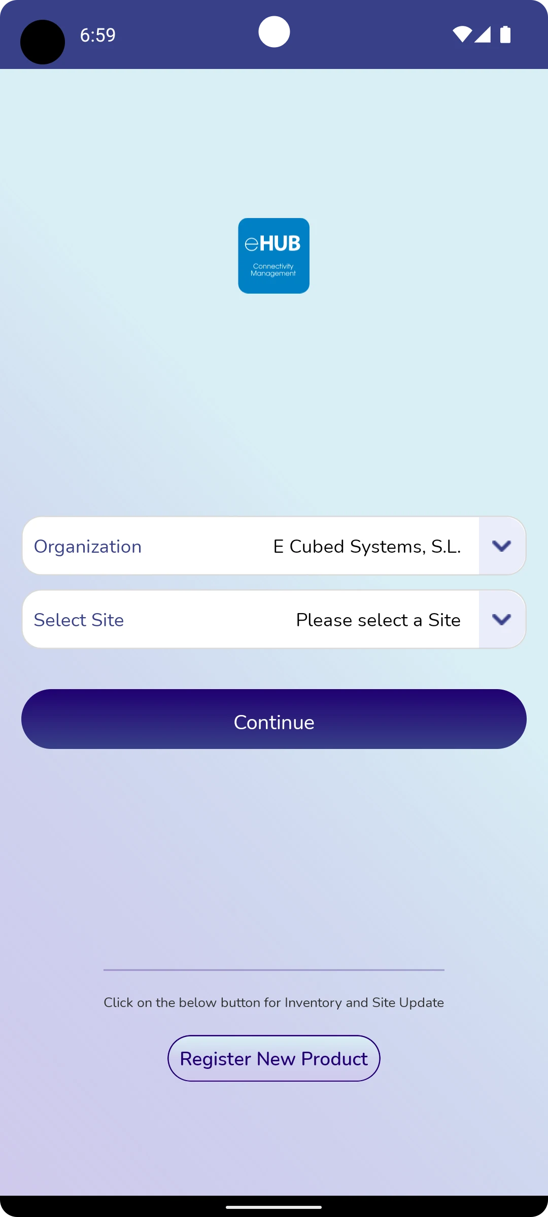 eHUB screenshot